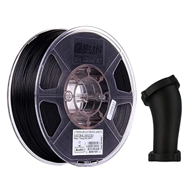 Imagen de eSUN Filamento Nylon Fibra de Carbono 1.75mm, Impresora 3D PA CF, Precisión Dimensional +/ 0.05mm, 1KG Carrete (2.2 LBS) para Impresión 3D, Natural
