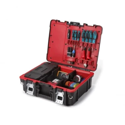 Imagen de Keter Maletín Técnico, Almacenamiento herramientas, Porta 48 x 38 17.5 cm, Color Negro y Rojo