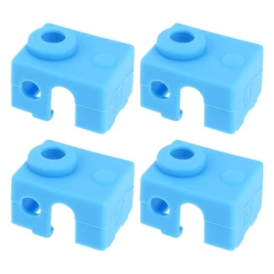 Imagen de the Lord of Tools 4 Piezas de Bloque Calefactor Silicona para Impresora 3D Cubierta Hotend Compatible con Prusa MK3 MK3S E3D V6 PT100 Color Azul
