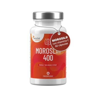 Imagen de Cápsulas de morosil 400 mg, con vitamina C antioxidante y pimienta negra para una mejor absorción, alta dosis vegano, 60 cápsulas, Moroslim Sensilab