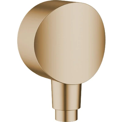Imagen de hansgrohe conector de pared FixFit S, manguera con válvula antirretorno, bronce cepillado