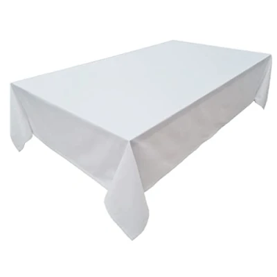 Imagen de Lemos Home Mantel, 100% algodón, colección Concepto, Color y tamaño a Elegir (Mantel 150 x 350 cm, Blanco)