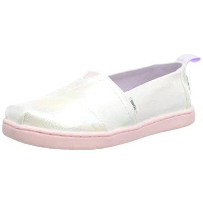 Imagen de TOMS Niñas Tiny Glitter Alpargata Mocasines Planos, Blanco, 21 EU