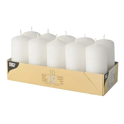 Imagen de Papstar 17915 Velas, 10 unidades, color blanco