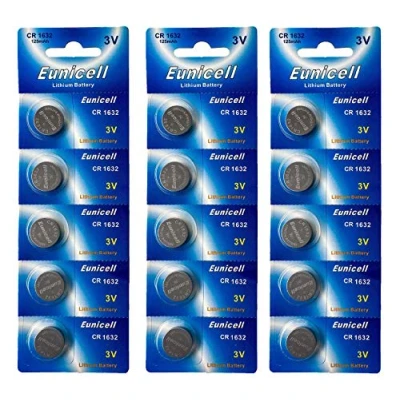Imagen de 15 X CR1632 3 V Lithium Pila de botón 120 mAh (3 Blist ercards a 5 Eunicell Pilas) (FBA)