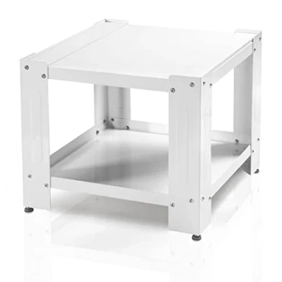 Imagen de XAVAX Base Universal para Lavadora y Secadora (Tamaño 60x60 cm, con Tapas de Goma Antideslizante, Metal) Color Blanco