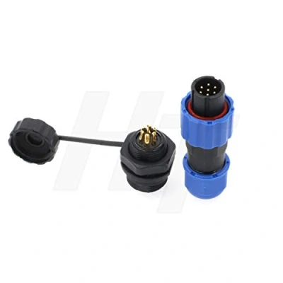 Imagen de HangTon SD13 7 Pin Plug Panel Socket Aviación Circular Impermeable IP68 Conector Macho Hembra para Sistema de Alimentación Exterior