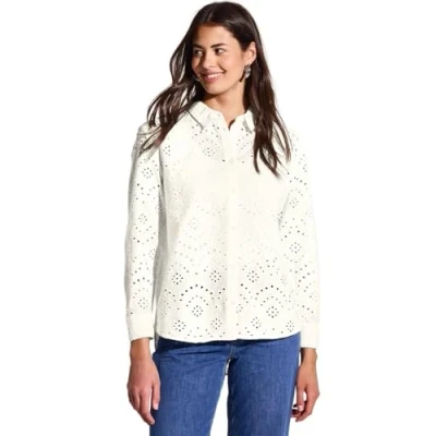 Imagen de Street One MIT Lochstickerei Camisa, Mujer, Talla: 38, Weiß