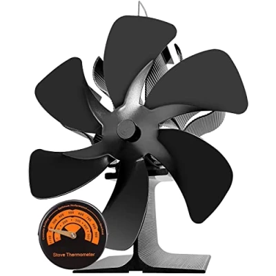 Imagen de Wood Stove fan Log Burner Fireplace Big 6 Blades Heat Powered Eco Fans Silent for Home Burning/Log Burner/Fireplaces