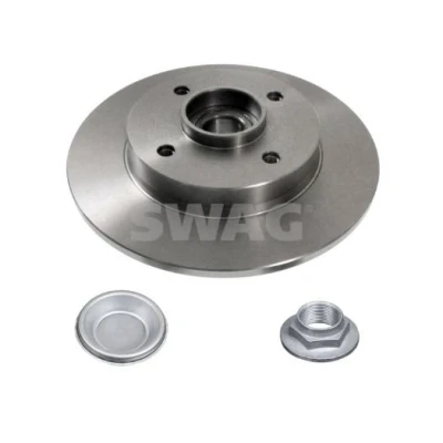 Imagen de SWAG 62 93 2782 Disco de freno Eje trasero 248,4 9 4 108 macizo aceitado con anillo sensor ABS, cojinete rueda, cubierta grasa