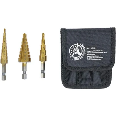 Imagen de BGS Diy 1616 Juego de brocas escalonadas HSS 3 20 mm piezas