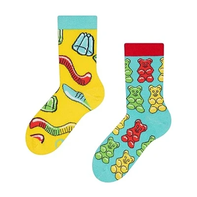 Imagen de Dedoles Calcetines Unisex Hombre Mujer y Niños Algodón muchos diseños divertidos diferente izquierda derecha, color: Multicolor, diseño: Ositos de goma, tamaño: 31 34