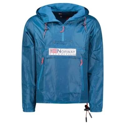 Imagen de Geographical Norway Choupa Men Chaqueta Cortavientos Para Hombre Impermeable De Manga Larga Ideal La Temporada Senderismo Primavera Verano Otoño Invierno (Azul Petróleo S)