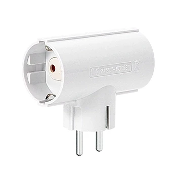 Imagen de Aigostar Adaptador con 2 Enchufes Europeos Múltiples.Enchufe de Pared.Blanco,Paquete 5