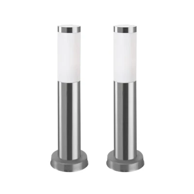 Imagen de FORLIGHT Koral (2 uds) Baliza Exterior de Jardín Resistente al Agua IP55. Poste Luz. Lámpara Bolardo Acero Inoxidable 23W.