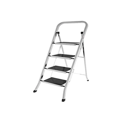 Imagen de Colombo G110AT4W Escalera taburete Factotum, aluminio, 4 peldaños, plateado