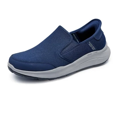 Imagen de Skechers Ecualizador de Deslizamiento Manos Libres 5.0 Drayze, Zapatillas Hombre, Malla Duraleather Azul Marino, 47.5 EU