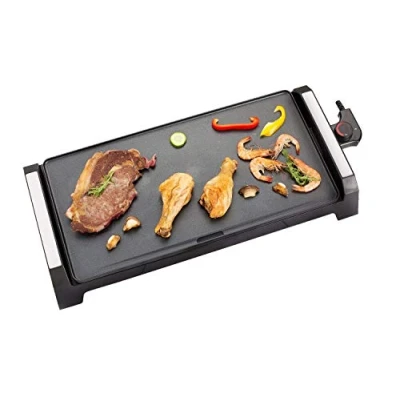 Imagen de Senya SYCK G021 Plancha eléctrica XL para 6 a 8 personas, con revestimiento antiadherente 2200 W, color negro
