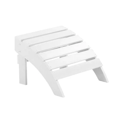 Imagen de Reposapiés blanco de madera plástica resistente a la intemperie estilo moderno jardín Adirondack