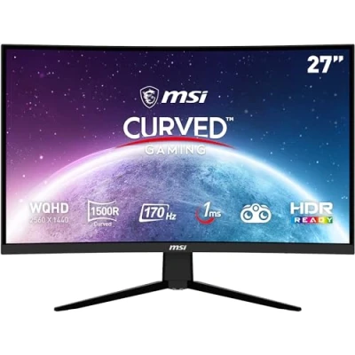 Imagen de MSI G273CQ Monitor Curvo Gaming de 27&quot; WQHD (2560 x 1440) Panel VA, 170Hz / 1ms, AMD FreeSync Premium, HDR Ready, Curvatura 1500R, Color Negro