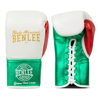 Imagen de BenLee Boxing Gloves Typhoon, Talla:10 oz L, Color:White/Green/Red