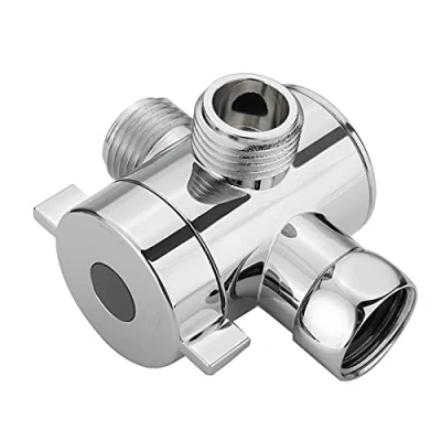 Imagen de Válvula de desvío Ducha 3 Vías,G1/2Válvula Cabezal Multifunción Adaptador para Mano y Rociado Fijo 1PCS