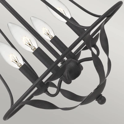 Imagen de QUOIZEL Lámpara colgante Bradbury, 4 luces, gris