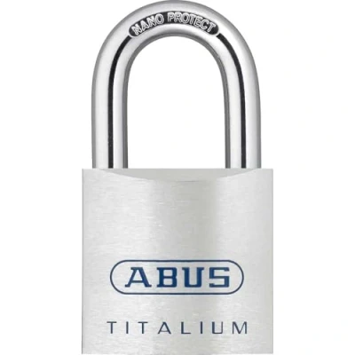 Imagen de Abus 80TI/50KA8011 Candado Titalium arco Nano protect y llave de 6 pitones 50mm llaves iguales