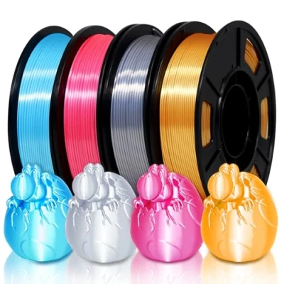 Imagen de Eono Silk PLA Filamento para Impresora 3D, 1.75mm precisión 0,03 mm, 1kg, Multicolor
