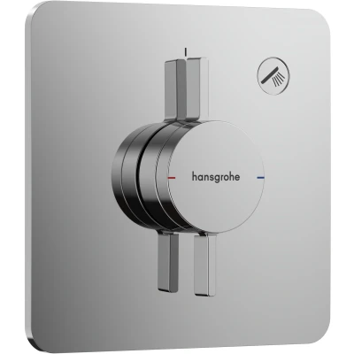 Imagen de hansgrohe DuoTurn Q, grifo de ducha empotrado para 1 función, monomando ducha, mezclador iBox universal 2, cromo
