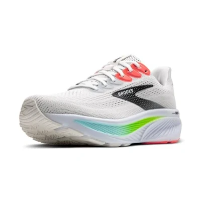 Imagen de Brooks Ghost 17 Neutral Tenis de correr para hombre, Blanco/arcilla rosa/geco, 40 EU