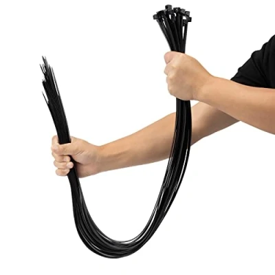 Imagen de XINGO bridas negras resistentes, 25 unidades, 1200 mm x 9 de largo con 80 kg resistencia a la tracción ultra fuerte, grandes resistentes los rayos UV, envolturas extralargas para uso en