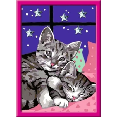 Imagen de Ravensburger Malen nach Zahlen 27995 Pintura guiada por números con diseño de gatos dormidos, para niños a partir 11 años