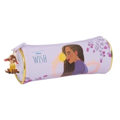 Imagen de Safta Wish Estuche Redondo Escolar, Infantil, Niño, Ideal para Niños de 5 a 14 Años, Cómodo y Versátil, Calidad Resistencia, 20x7 cm, Color Lila