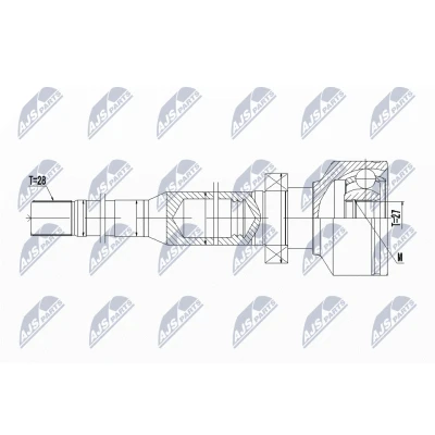 Imagen de NTY NPW VV 102 Junta Homocinética Transmisión automática Eje delantero, derecha VOLVO: XC60 I