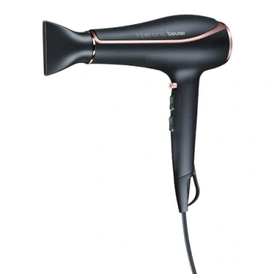 Imagen de Beurer HC80 Secador de pelo, 2200 W, motor AC profesional, color negro, detalles cromados