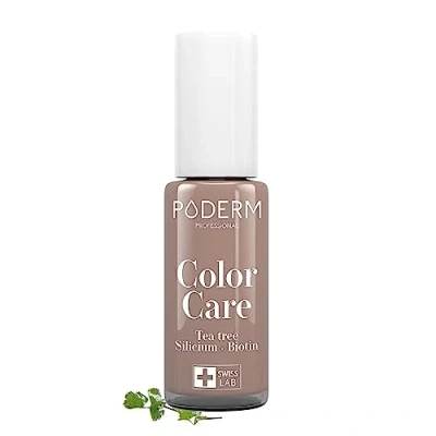 Imagen de PODERM ESMALTE DE UÑAS TEA TREE PARA HONGOS COLOR TOPO TRATAR LAS AMARILLAS/DAÑADAS Esmastas CUIDADO Previene y trata 2 IN 1 FÓRMULA ÚNICA Hecho en Suiza