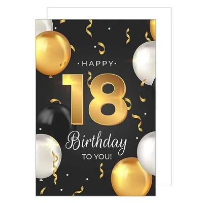 Imagen de Edition Seidel tarjeta de felicitación 18º cumpleaños tamaño XXL con sobre, A4, cumpleaños, felicitación,
