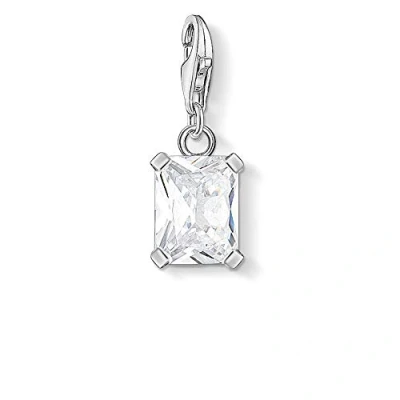 Imagen de Thomas Sabo Colgante con Piedra Preciosa/Perla, Abalorio Rectangular Blanca