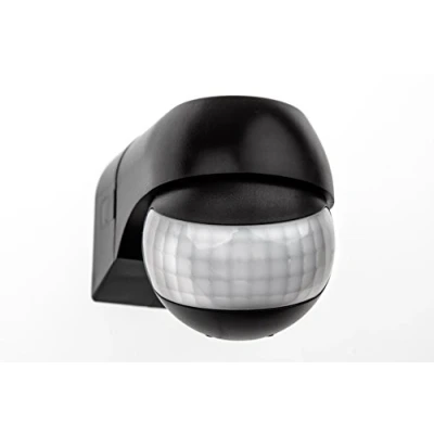 Imagen de HUBER Motion 3 Slim Detector de Movimiento infrarrojo Delgado 180 para Interior/Exterior IP44 I 230V LED Adecuado, Horizontal/Vertical Ajustable, Negro