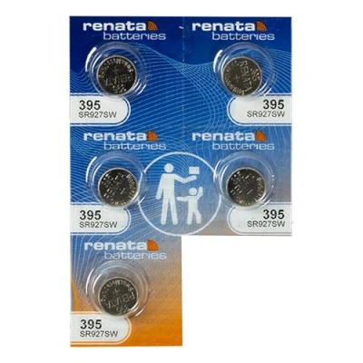 Imagen de Single de Renata reloj batería Suizo hizo 395 o SR927SW AG7 1.5V rápida nave (5 x or SR927SW)