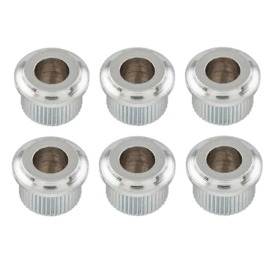 Imagen de Musiclily Pro Metal Vintage/Moderno 6 mm a 10 Bujes de Conversiónde para Clavija Afinación Guitarra, Cromado(6 Piezas)
