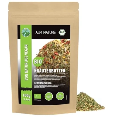 Imagen de especias de mantequilla hierbas orgánicas, mezcla ingredientes 100% naturales y orgánicos, sin aditivos artificiales (100 GR)