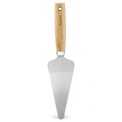 Imagen de Culinare Naturals C70011 Servidor de Pastel, Bambú Sostenible/Acero Inoxidable, 27cm x 6,5cm, Servir Tartas/Cortador Pastel Pala Borde Dentado