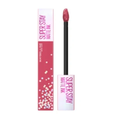 Imagen de MAYBELLINE New York Matte Ink Birthday Collection, Acabado Mate, Larga duración hasta 16H, No transfiere, Tono 395 Bestie