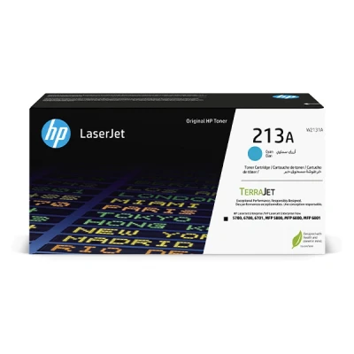 Imagen de HP 213A W2131A, Cian, Cartucho Tóner Original, de 3.000 páginas, para impresoras Laserjet Enterprise 5700, 5800, 6700, 6701, 6800, 6801