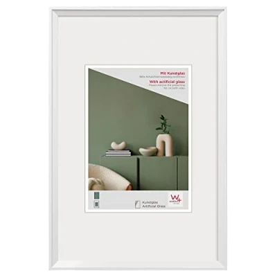 Imagen de walther design Desire DEX050W Marco de fotos plástico color blanco 40 x 50 cm con cristal acrílico