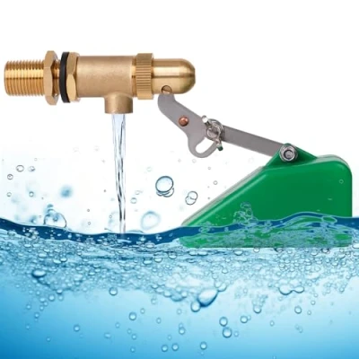 Imagen de MUYIRTED válvula de bola flotante latón ajustable 1,27 cm, para tanque agua, humidificador alimentación llenado automático con brazo