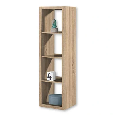 Imagen de Stella Trading STYLEcontemporána estantería cubo con acabado en roble Sonoma, adecuado para cajas plegables, Práctica separadora de espacios compartimentos abiertos, 41 x 147 38 cm