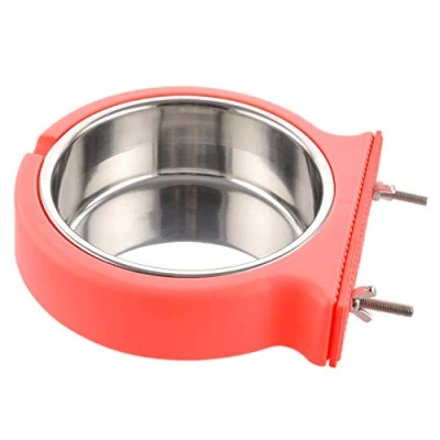 Imagen de MOACC Comedero Perro Gato Conejo Acero Inoxidable Animales Domésticos Colgantes Jaula Extraíble Alimentos Agua Cuencos para Pequeños